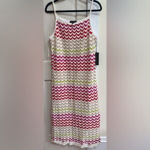 Rachel Zoe Chevron Knit Maxi Dress NWT Colorful Zigzag Strappy Size L